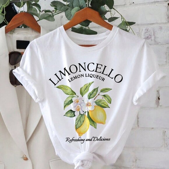 White Casual Women's Round Neck Short Sleeve T-Shirt - Picture 1 of 4